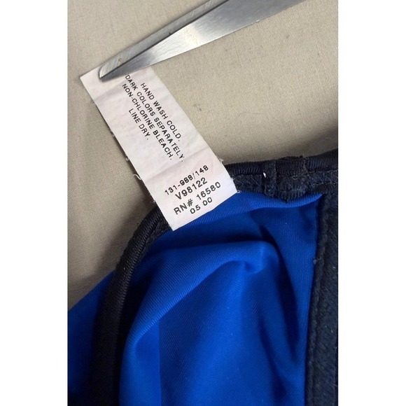 Victoria's Secret Y2K Royal Blue Black Trim Bikini Racerback Bottom M Top 34C‎ - Picture 8 of 11